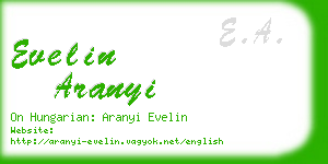 evelin aranyi business card